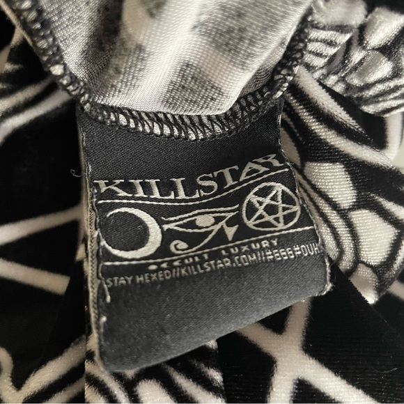 ❌ SOLD ❌ KILLSTAR Pentagram Velvet Bell Bottom Pants Size Large - Picture 7 of 9